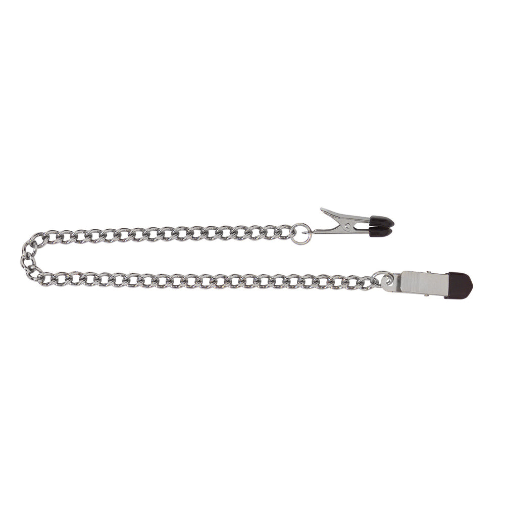 Broad Tip Clamp W/ Link Chain - Non-Adj. | 669729200254 | Available at EroticWarehouse.com