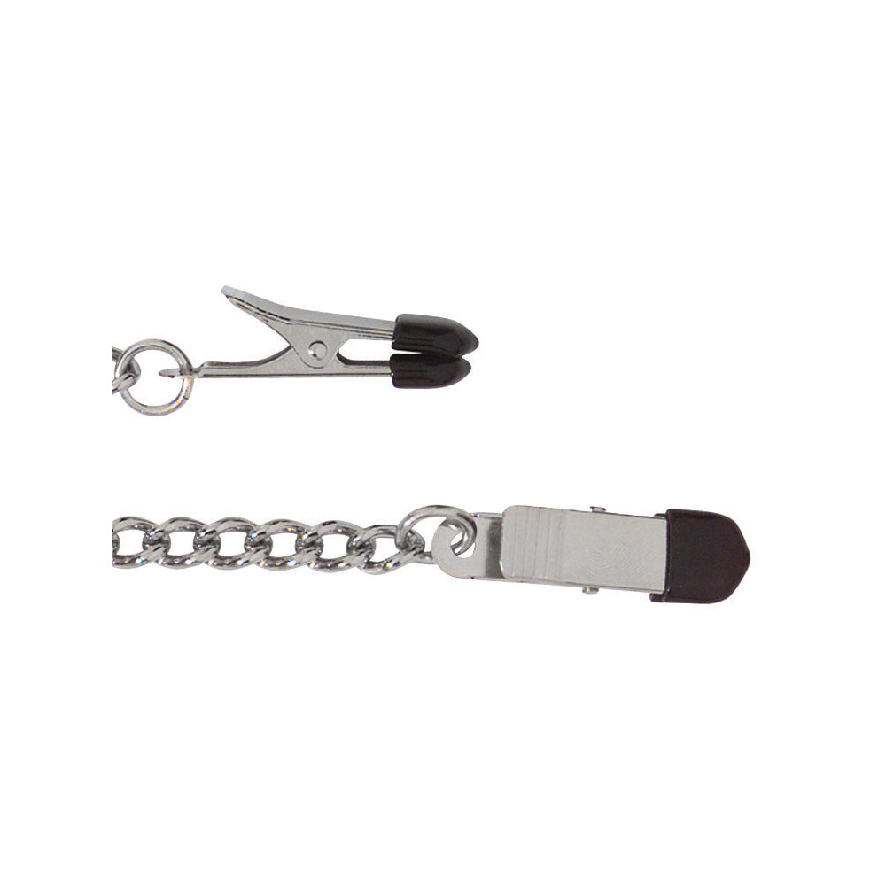 Broad Tip Clamp W/ Link Chain - Non-Adj. | 669729200254 | Available at EroticWarehouse.com