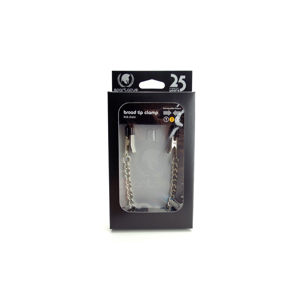 Broad Tip Clamp W/ Link Chain - Non-Adj. | 669729200254 | Available at EroticWarehouse.com