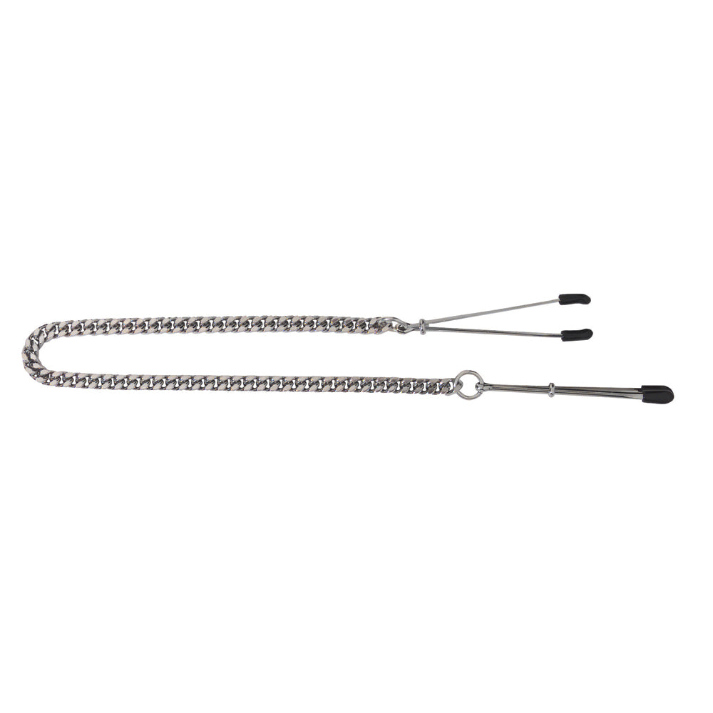 Tweezer Clamp & Jewel Chain - Adj. | 669729200476 | Available at EroticWarehouse.com