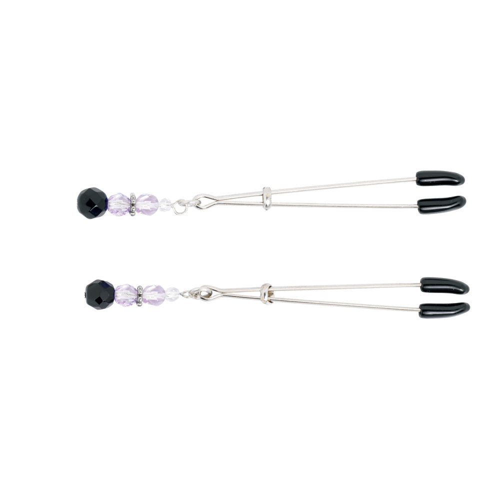 Tweezer Clamp W/Purple Bead - Adj. | 669729221068 | Available at EroticWarehouse.com