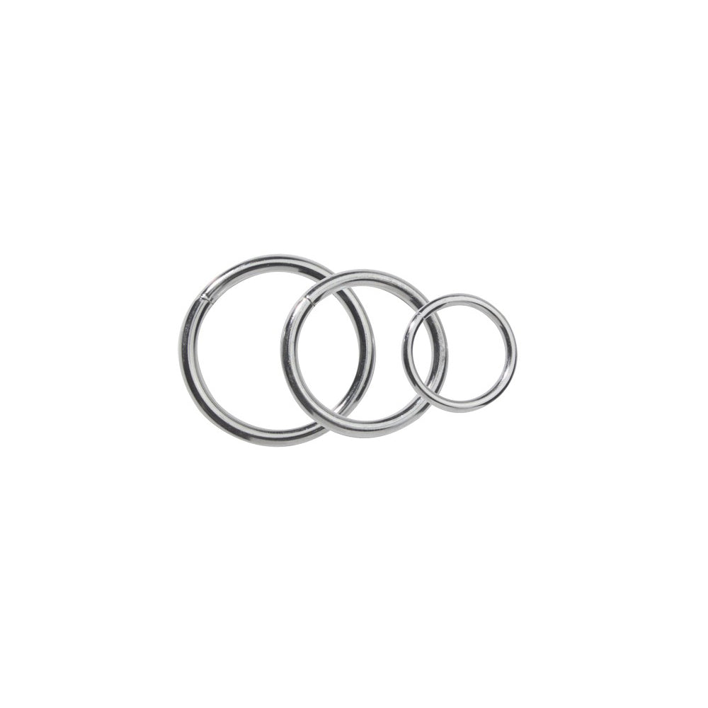Metal C-Ring Set 1.25 1.5 2'' | 669729410042 | Available at EroticWarehouse.com