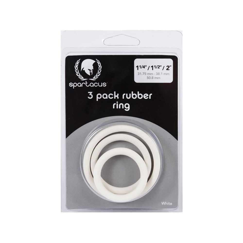 Rubber C-Ring Set 1.25 1.5 2''- White | 669729410097 | Available at EroticWarehouse.com