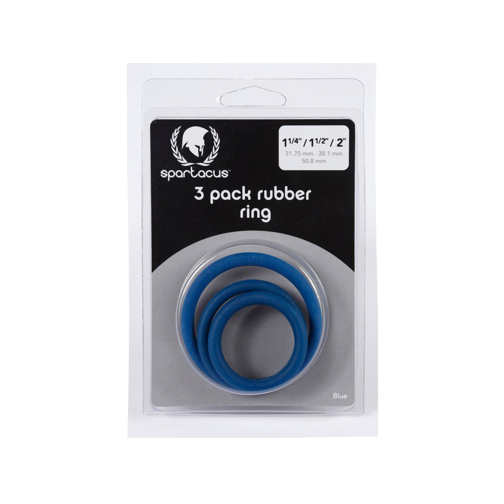 Rubber C-Ring Set 1.25 1.5 2'' - Blue | 669729410240 | Available at EroticWarehouse.com