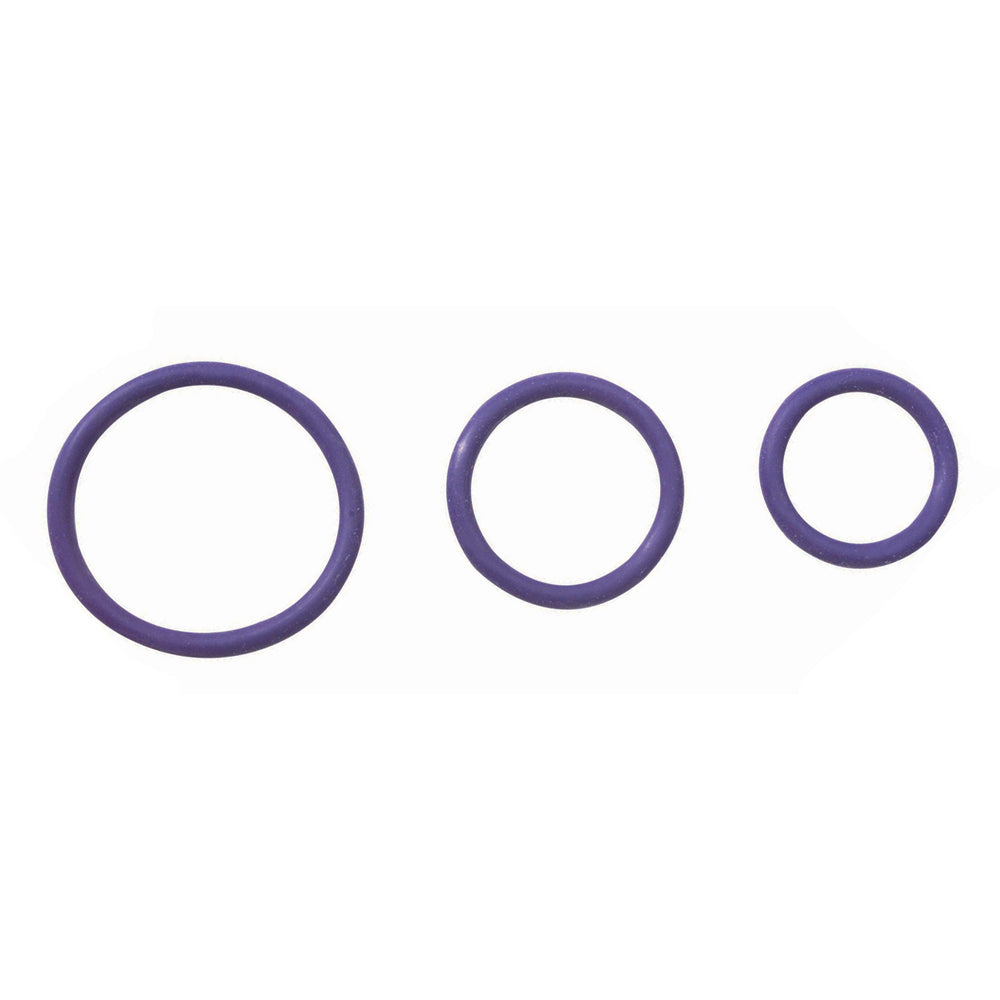 Rubber C-Ring Set 1.25 1.5 2" - Purple | 669729410349 | Available at EroticWarehouse.com