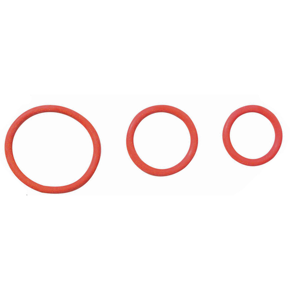 Rubber C-Ring Set 1.25 1.5 2" - Red | 669729410394 | Available at EroticWarehouse.com