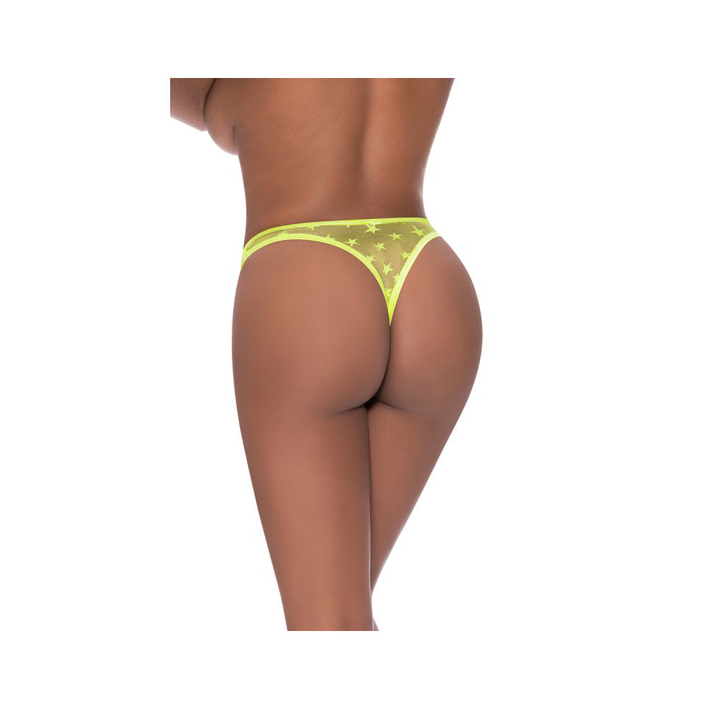 High Leg High Waist Micro Tanga Lime S/M | 671241119303 | Available at EroticWarehouse.com