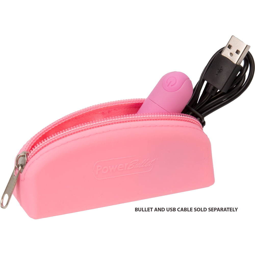 Powerbullet Silicone Zippered Bag Pink | 677613095169 | Available at EroticWarehouse.com