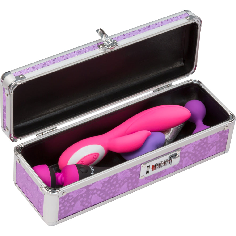 Powerbullet Lockable Medium Vibrator Case Purple | 677613099150 | Available at EroticWarehouse.com