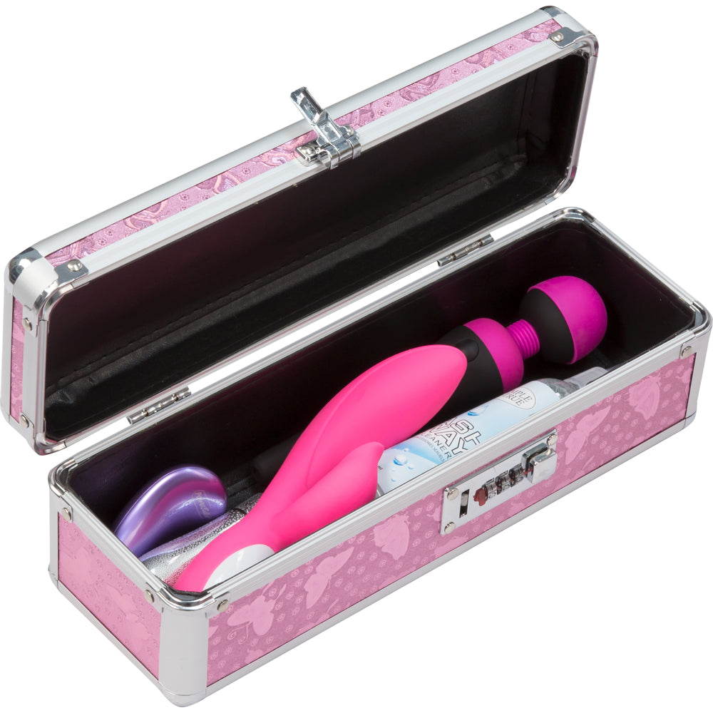Powerbullet Lockable Medium Vibrator Case Pink | 677613099167 | Available at EroticWarehouse.com