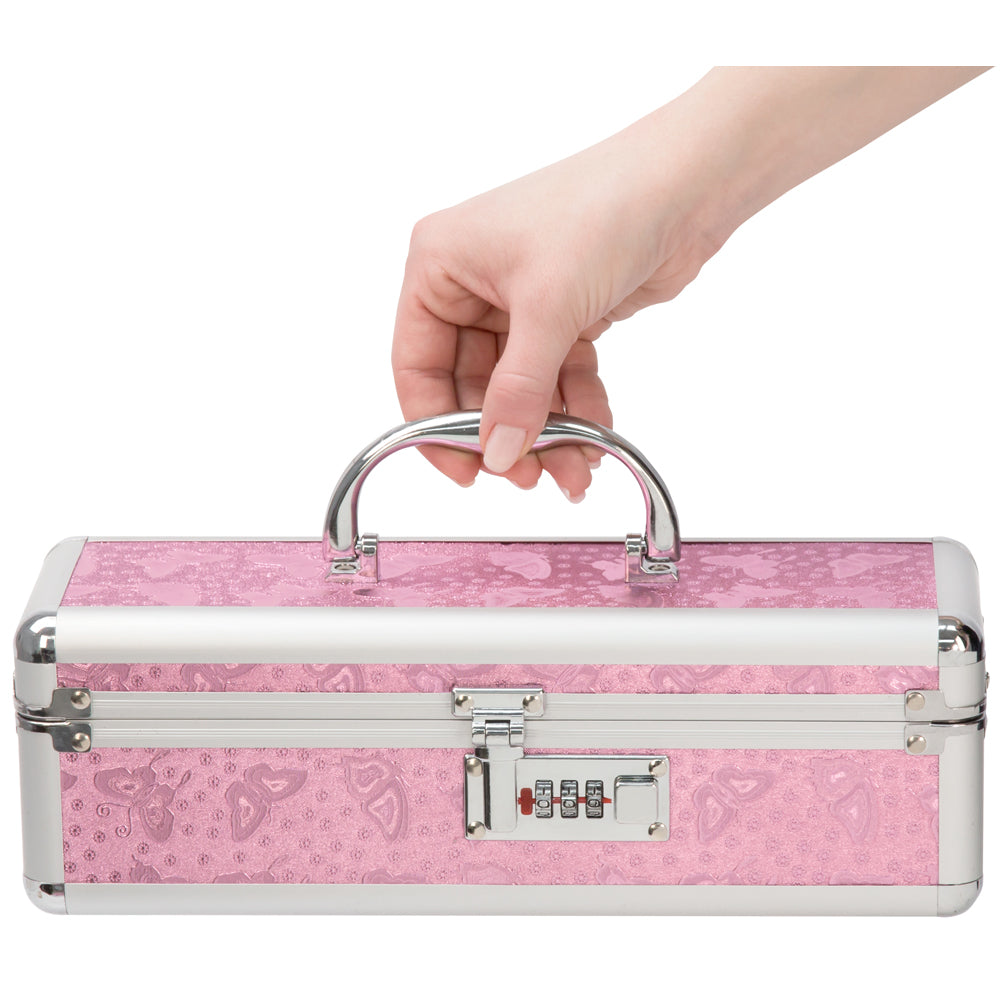 Powerbullet Lockable Medium Vibrator Case Pink | 677613099167 | Available at EroticWarehouse.com