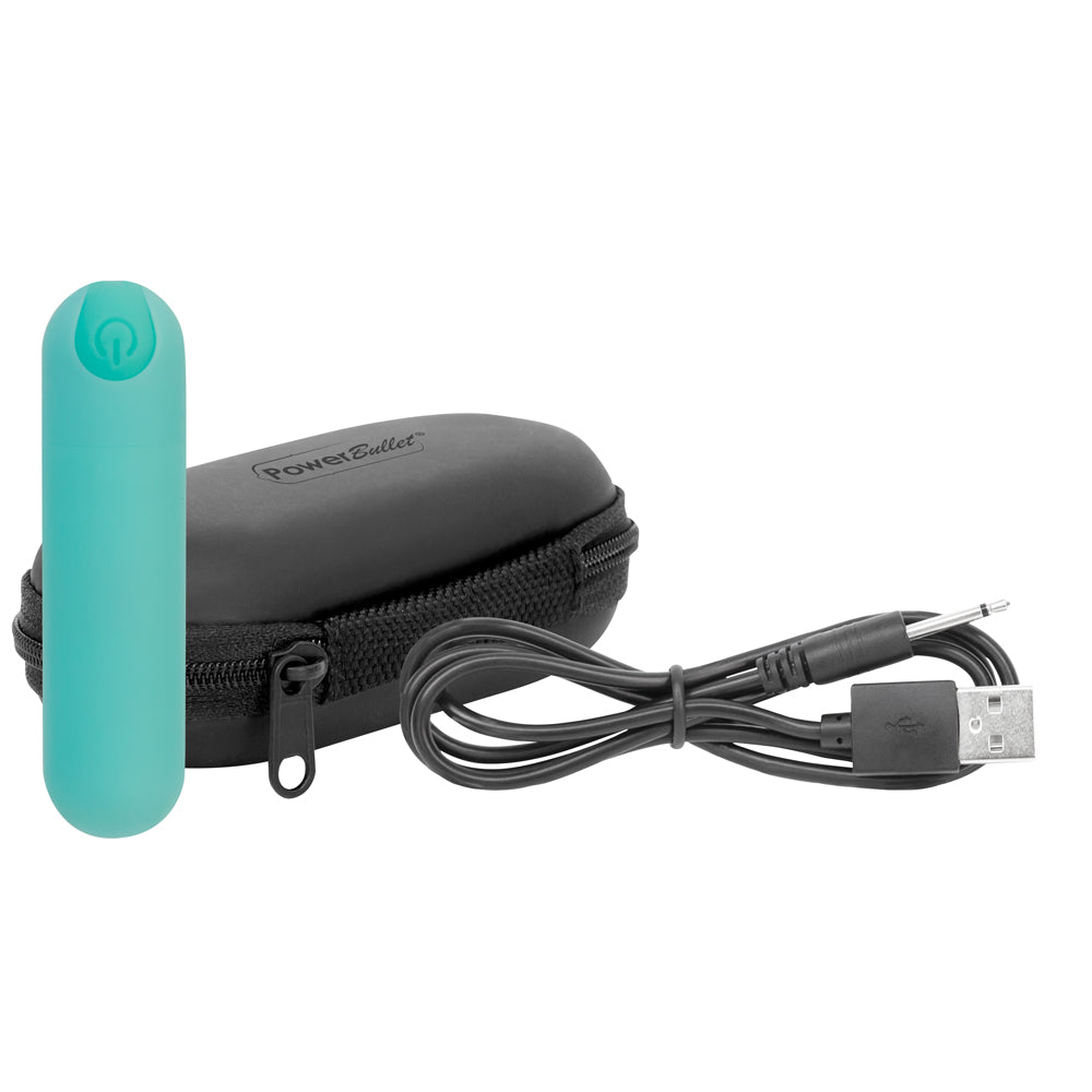 Powerbullet Essential 3'' Bullet With Case 9 Function Teal | 677613571939 | Available at EroticWarehouse.com
