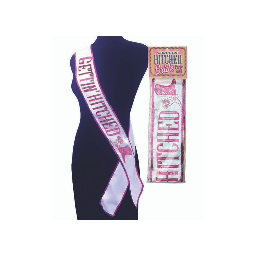 Getting Hitched Glitter Sash | 685634101608 | Available at EroticWarehouse.com