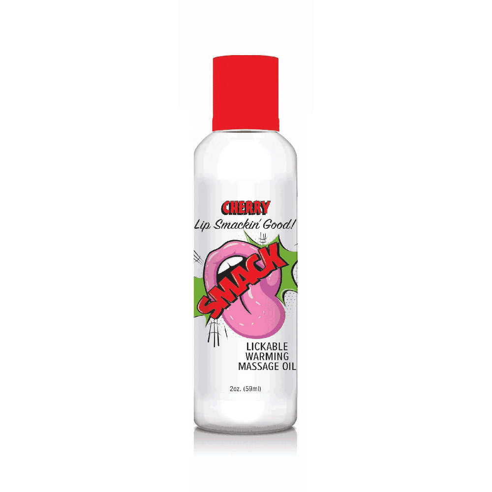 Smack Lickable Massage Oil Cherry 2 oz. | 685634111454 | Available at EroticWarehouse.com