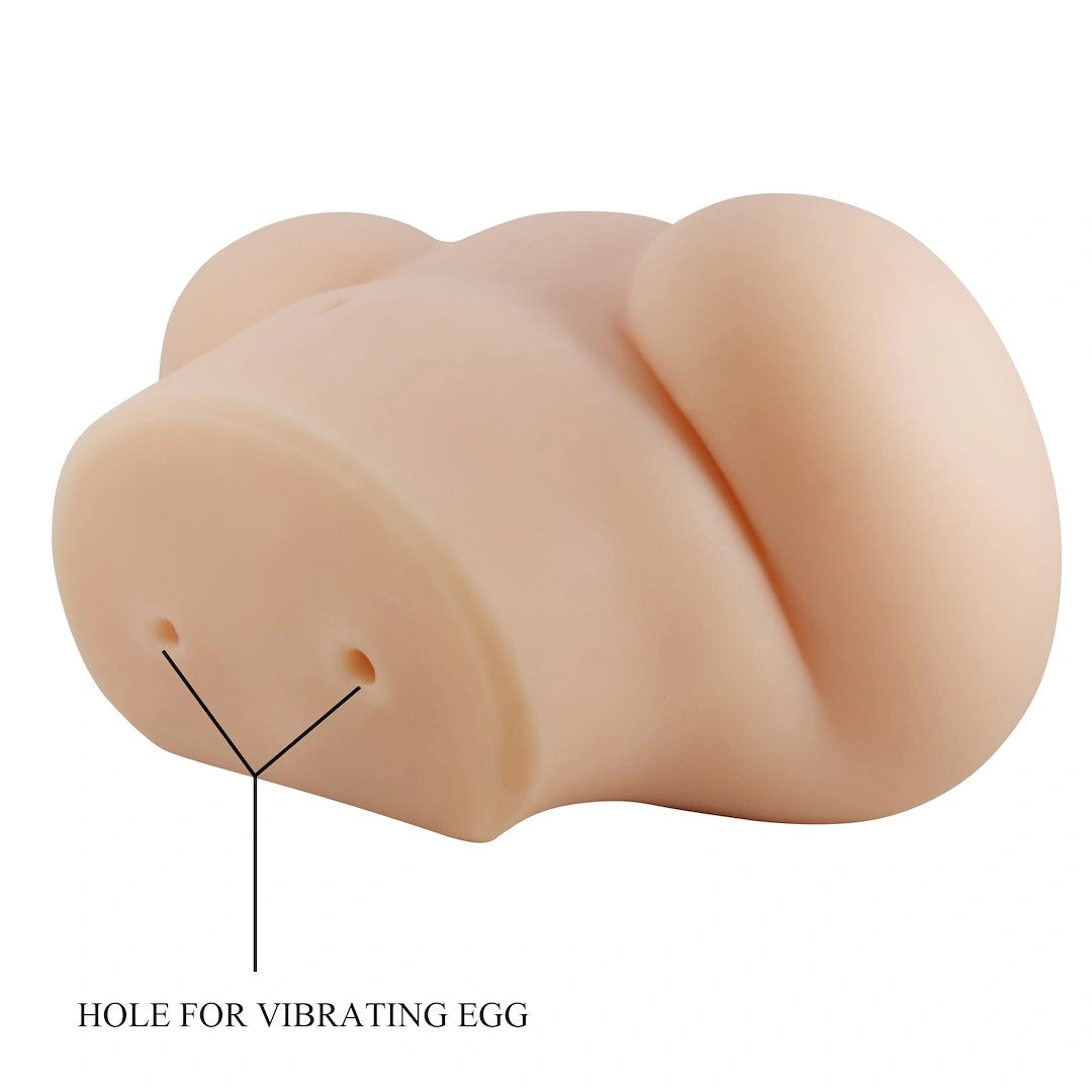 Luna Realistic Vagina and Ass Vibrating Stroker - Light | 6959532329247 | Available at EroticWarehouse.com