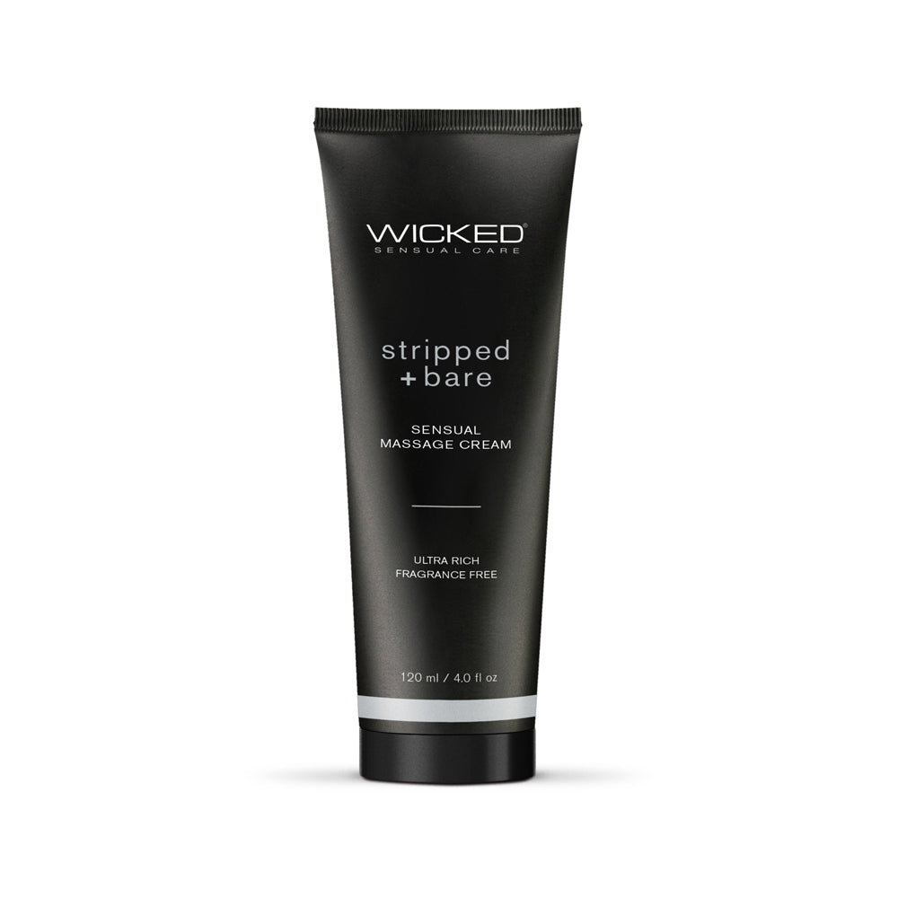 Wicked Stripped & Bare Massage Cream 4 oz. | 713079909449 | Available at EroticWarehouse.com