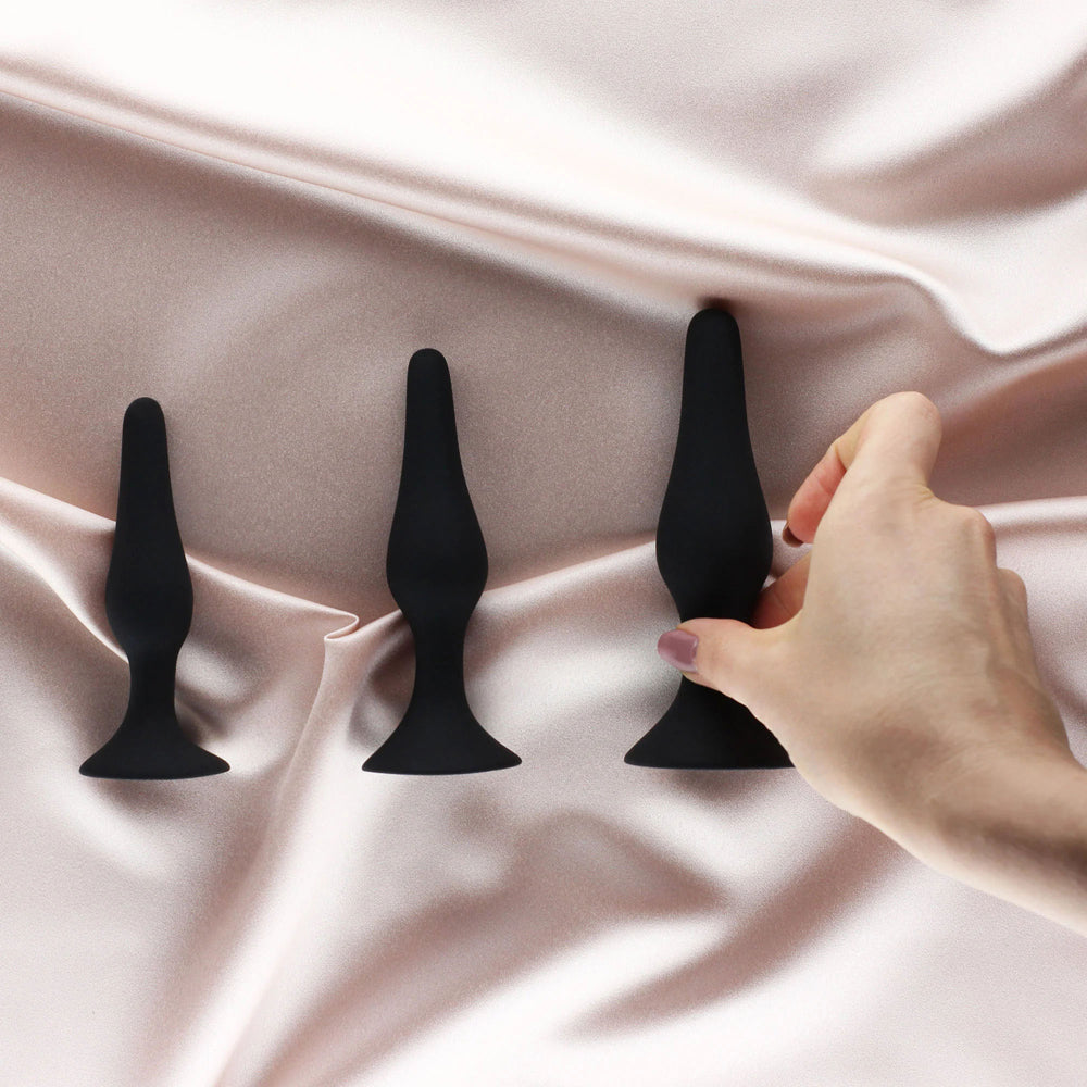 Alessandra 4 Pc Set Anal Plugs Black | 716715771363 | Available at EroticWarehouse.com