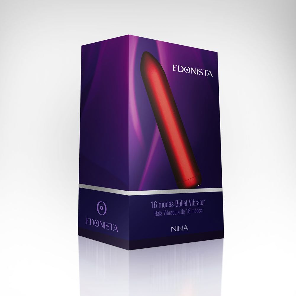 Nina 16 Modes Bullet Vibrator Red | 716715771394 | Available at EroticWarehouse.com