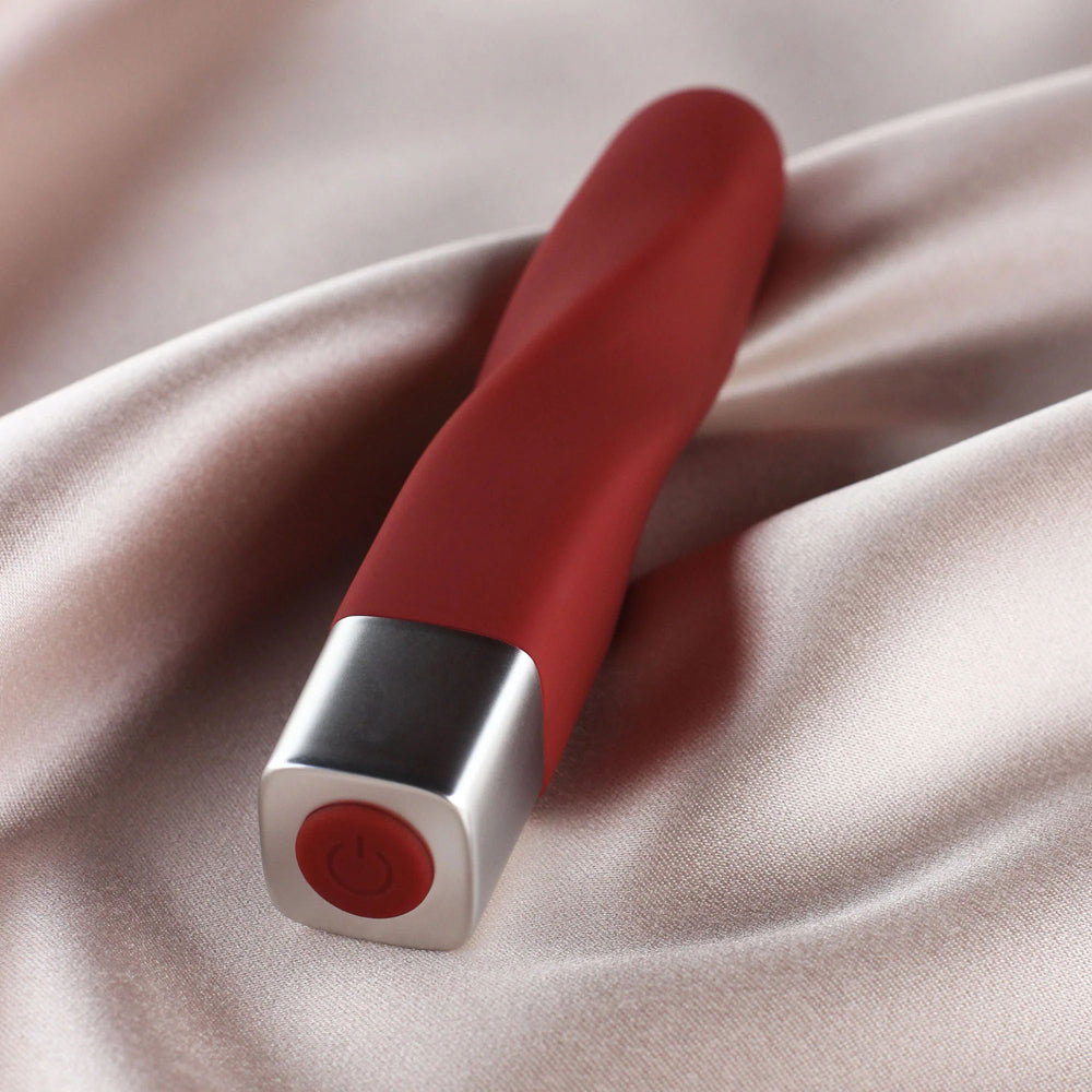 Layla 10 Modes Silicone Twist Bullet Vibrator Red | 716715771431 | Available at EroticWarehouse.com