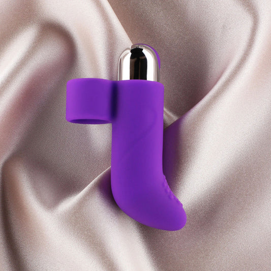 Brook 10 Modes Bullet Vibrator With Finger Accessorie Purple | 716715771486 | Available at EroticWarehouse.com