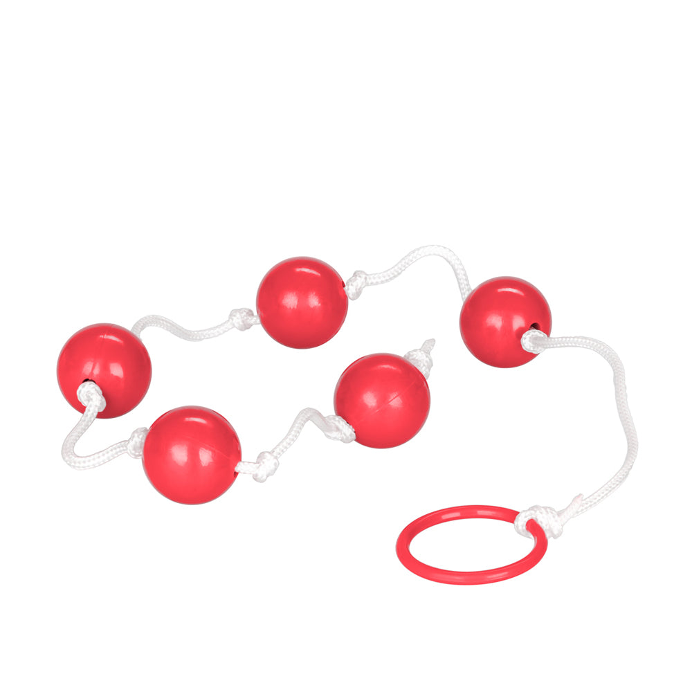 Medium Anal Beads Red | 716770004185 | Available at EroticWarehouse.com
