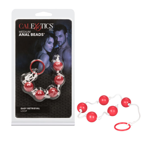Medium Anal Beads Red | 716770004185 | Available at EroticWarehouse.com
