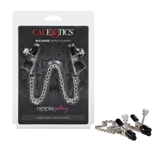 Nipple Play Bull Nose Nipple Clamps Silver | 716770013088 | Available at EroticWarehouse.com