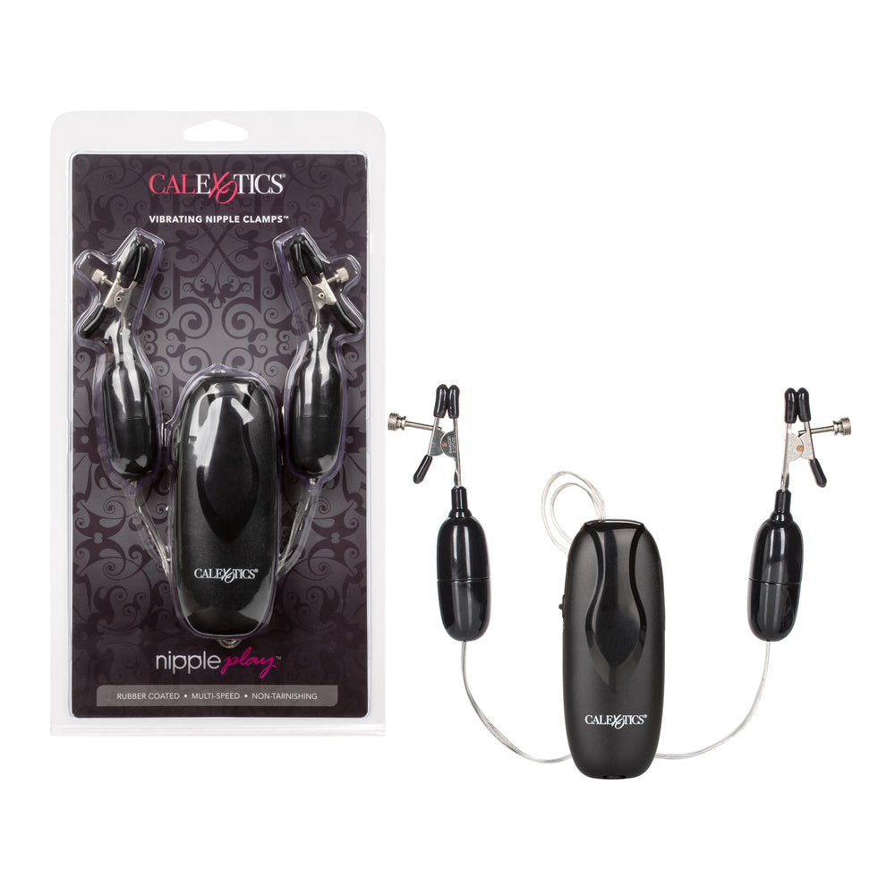 Nipple Play Vibrating Nipple Clamps Silver | 716770015341 | Available at EroticWarehouse.com