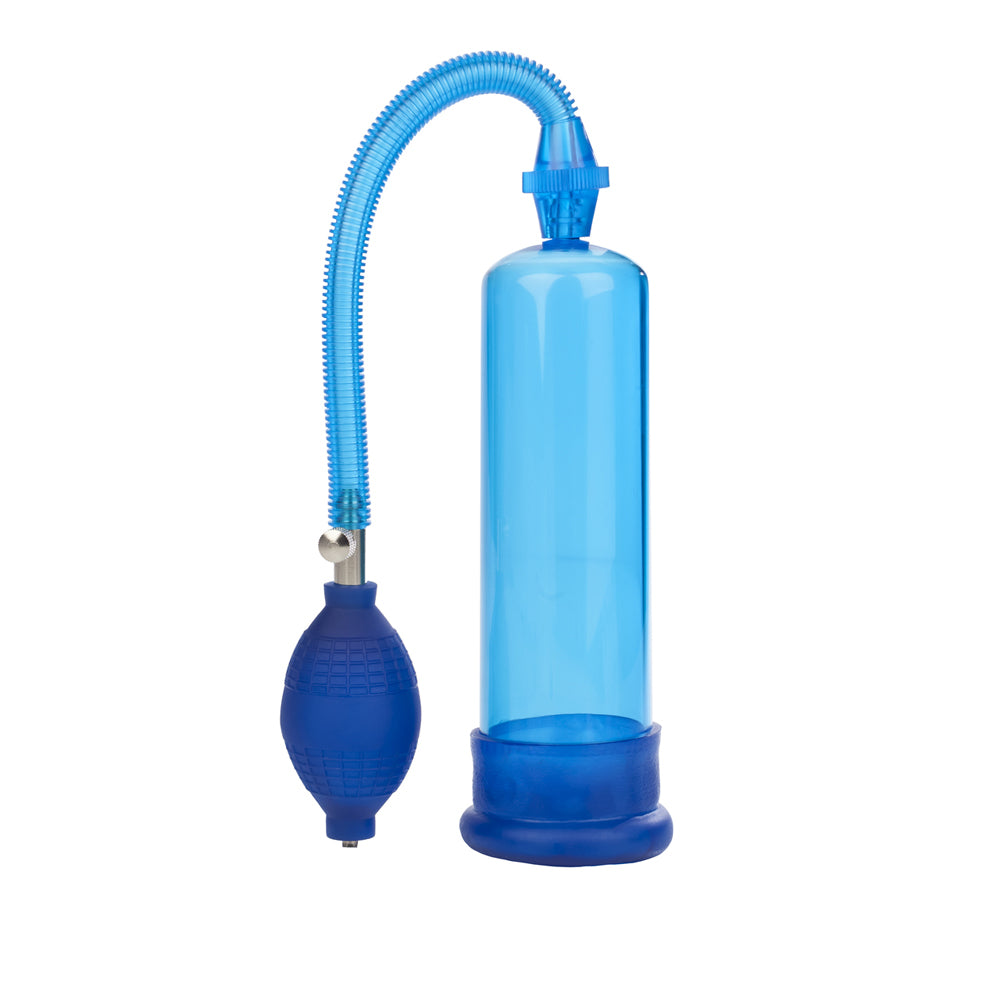 Optimum Series Head Coach Erection Pump Blue | 716770015365 | Available at EroticWarehouse.com