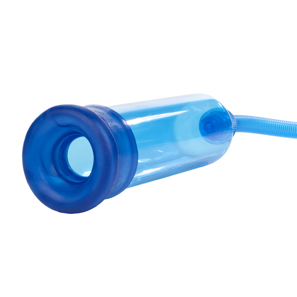 Optimum Series Head Coach Erection Pump Blue | 716770015365 | Available at EroticWarehouse.com