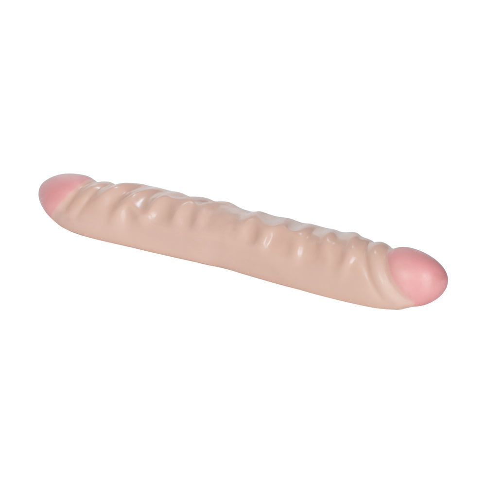 Veined Double Dong 12" Ivory | 716770017291 | Available at EroticWarehouse.com
