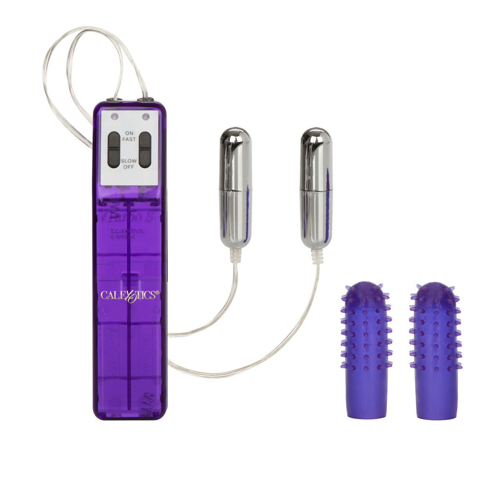 Pocket Exotics Turbo 8 Accelerator Double Bullets Purple | 716770023841 | Available at EroticWarehouse.com