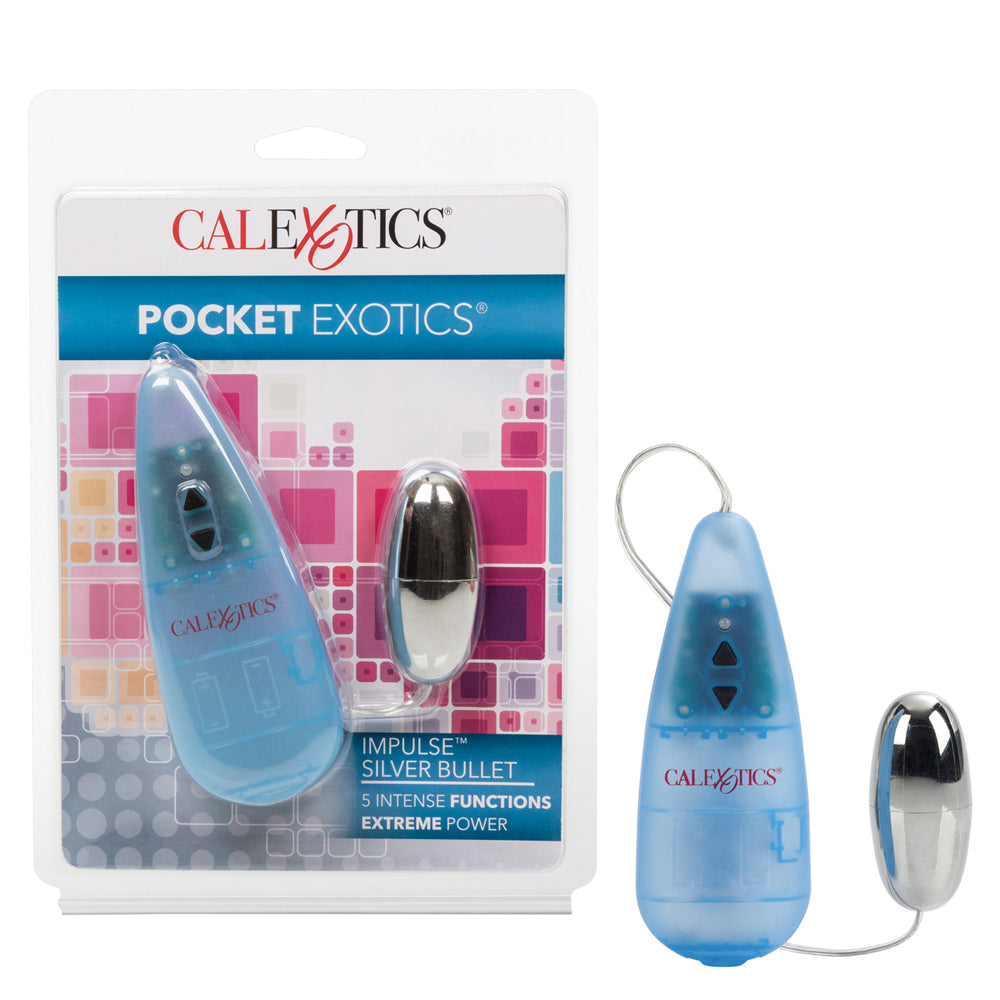 Pocket Exotics Impulse Silver Bullet Silver | 716770028792 | Available at EroticWarehouse.com
