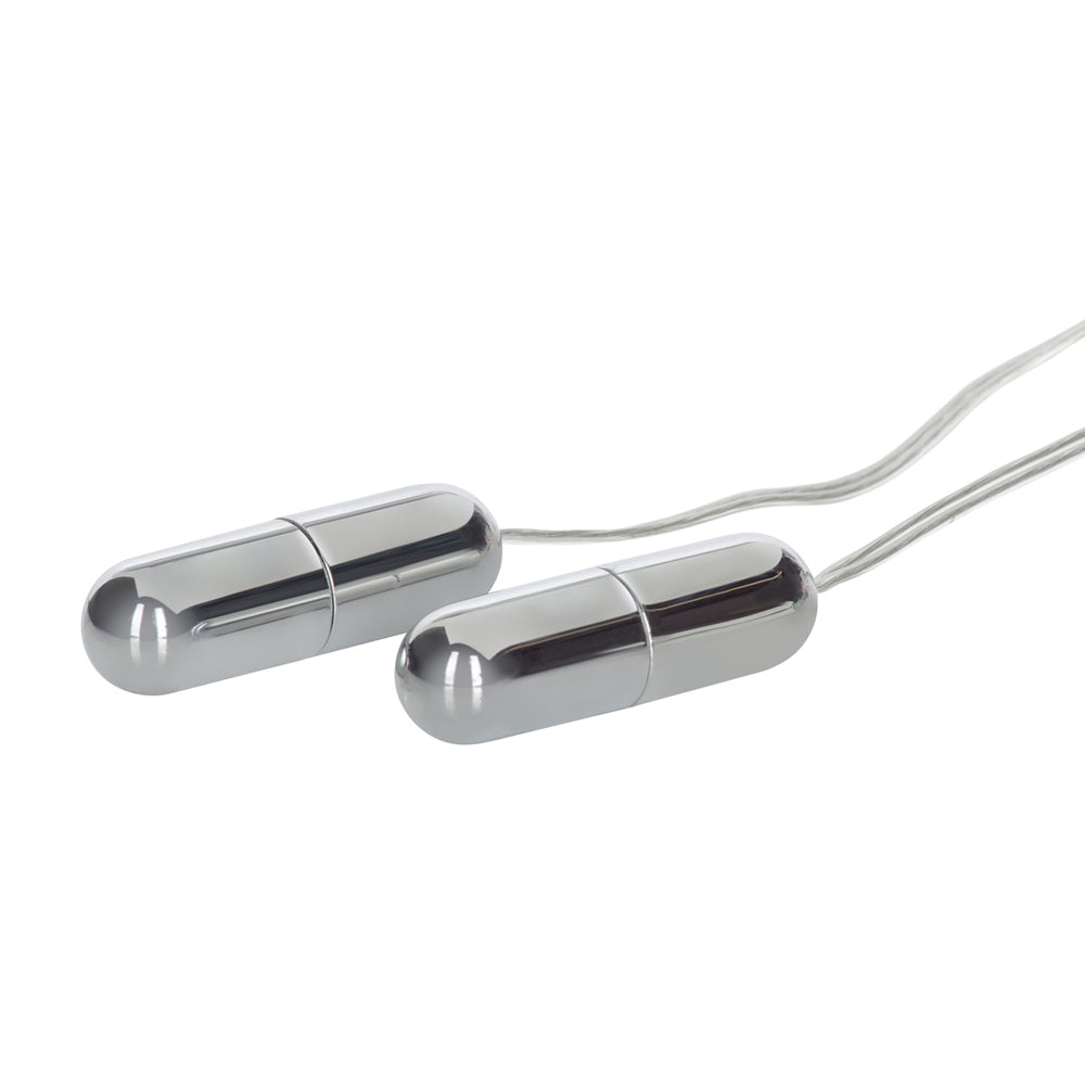 Pocket Exotics Impulse Slim Twin Bullets Silver | 716770028822 | Available at EroticWarehouse.com