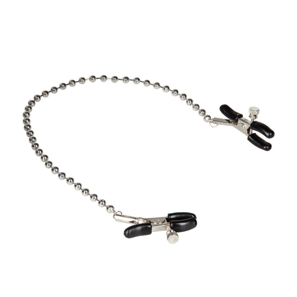 Nipple Play Silver Beaded Nipple Clamps Silver | 716770033710 | Available at EroticWarehouse.com
