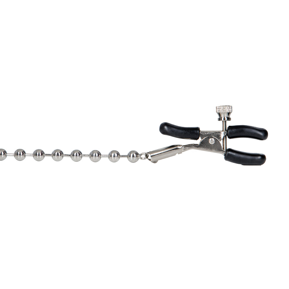 Nipple Play Silver Beaded Nipple Clamps Silver | 716770033710 | Available at EroticWarehouse.com