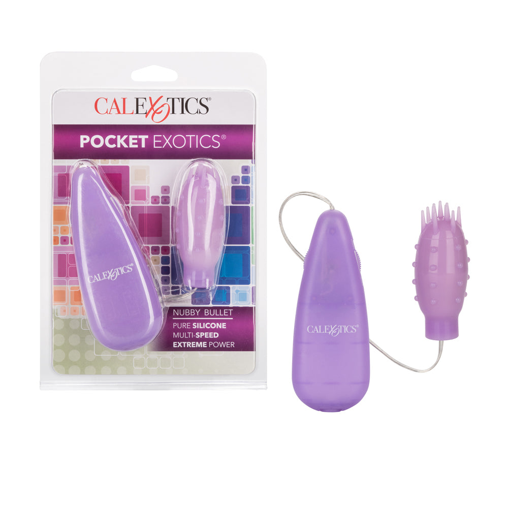 Pocket Exotics Nubby Bullet Lavender | 716770034830 | Available at EroticWarehouse.com