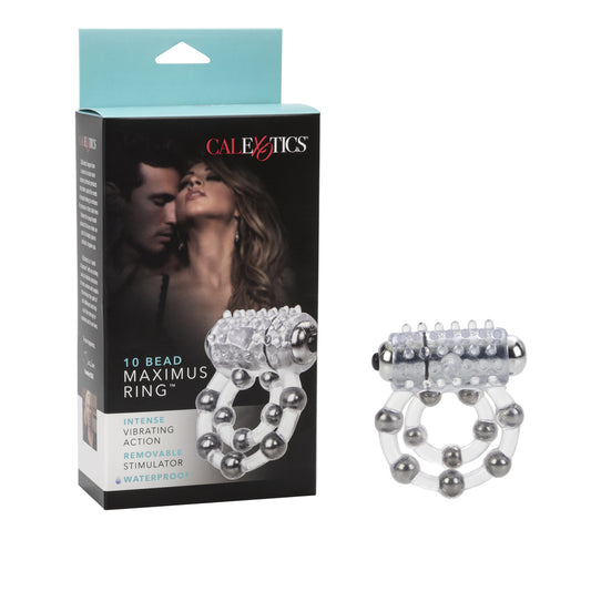 10 Bead Maximus Ring Clear | 716770046536 | Available at EroticWarehouse.com