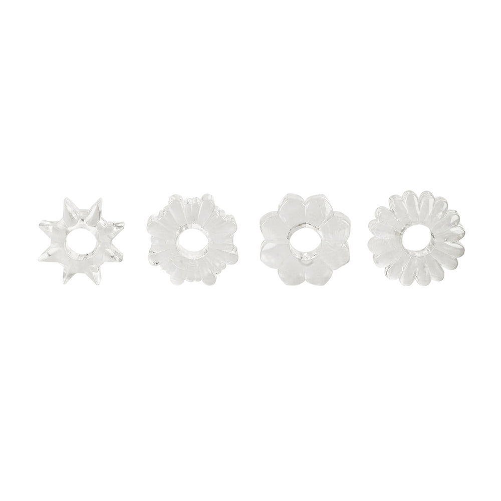 Basic Essentials Super Stretchy Tpr Enhancers Clear | 716770057464 | Available at EroticWarehouse.com
