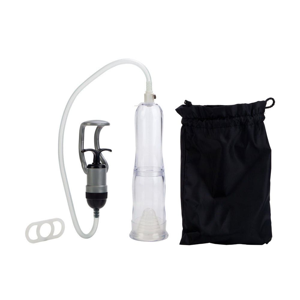 Optimum Series Enhance Travel Pump System Clear | 716770058607 | Available at EroticWarehouse.com