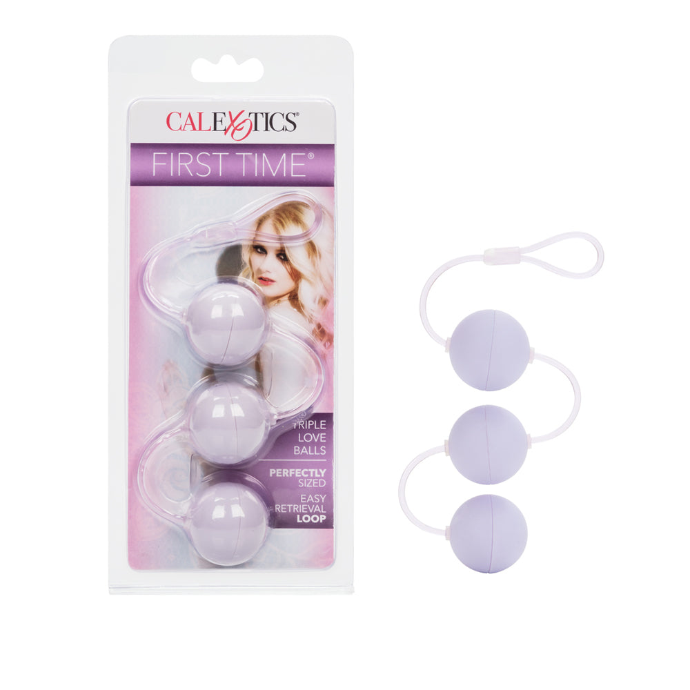 First Time Triple Love Balls Purple | 716770066831 | Available at EroticWarehouse.com