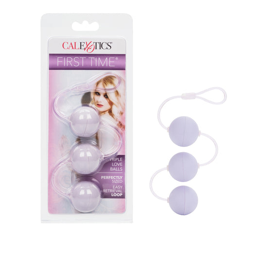First Time Triple Love Balls Purple | 716770066831 | Available at EroticWarehouse.com