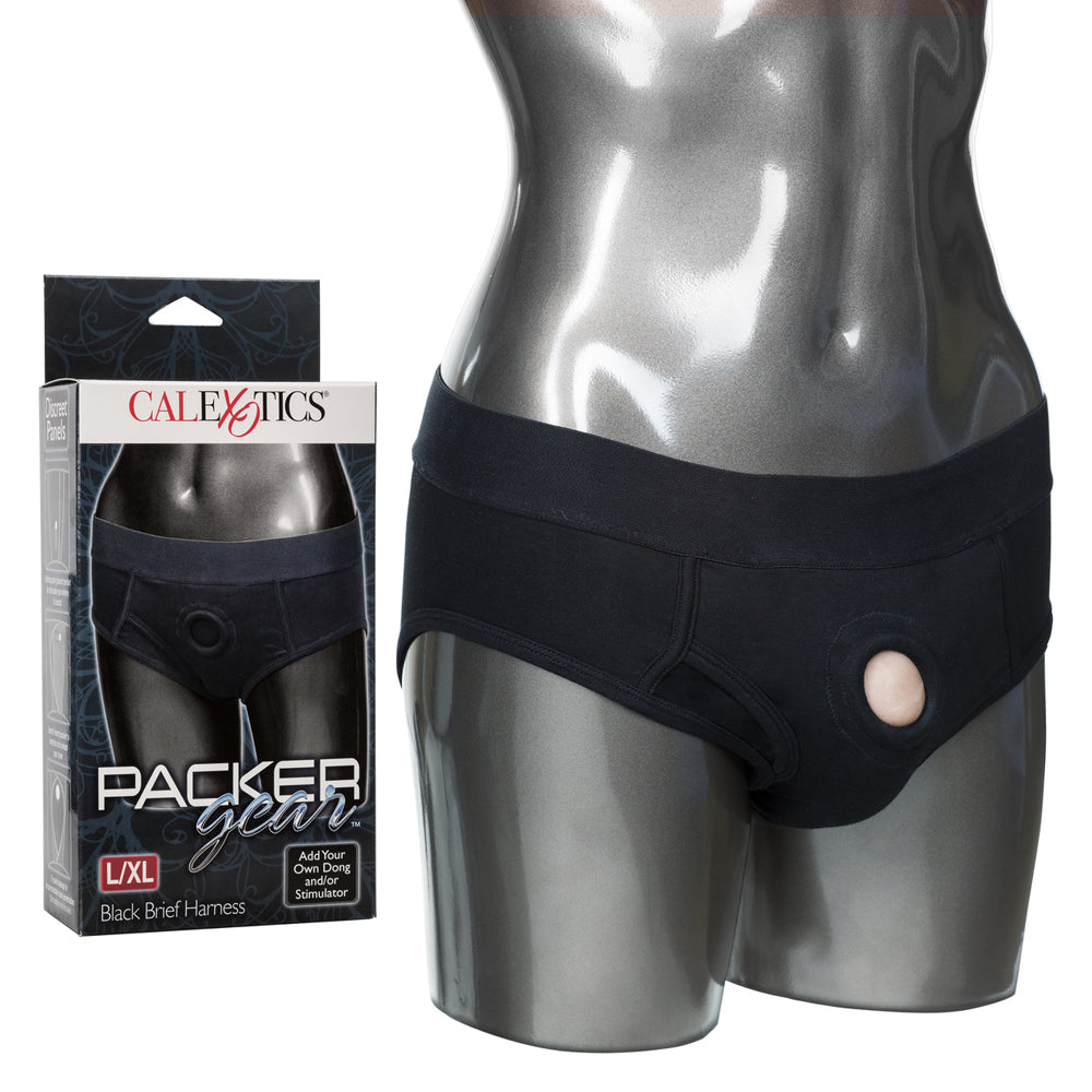 Packer Gear Black Brief Harness L/XL | 716770081384 | Available at EroticWarehouse.com