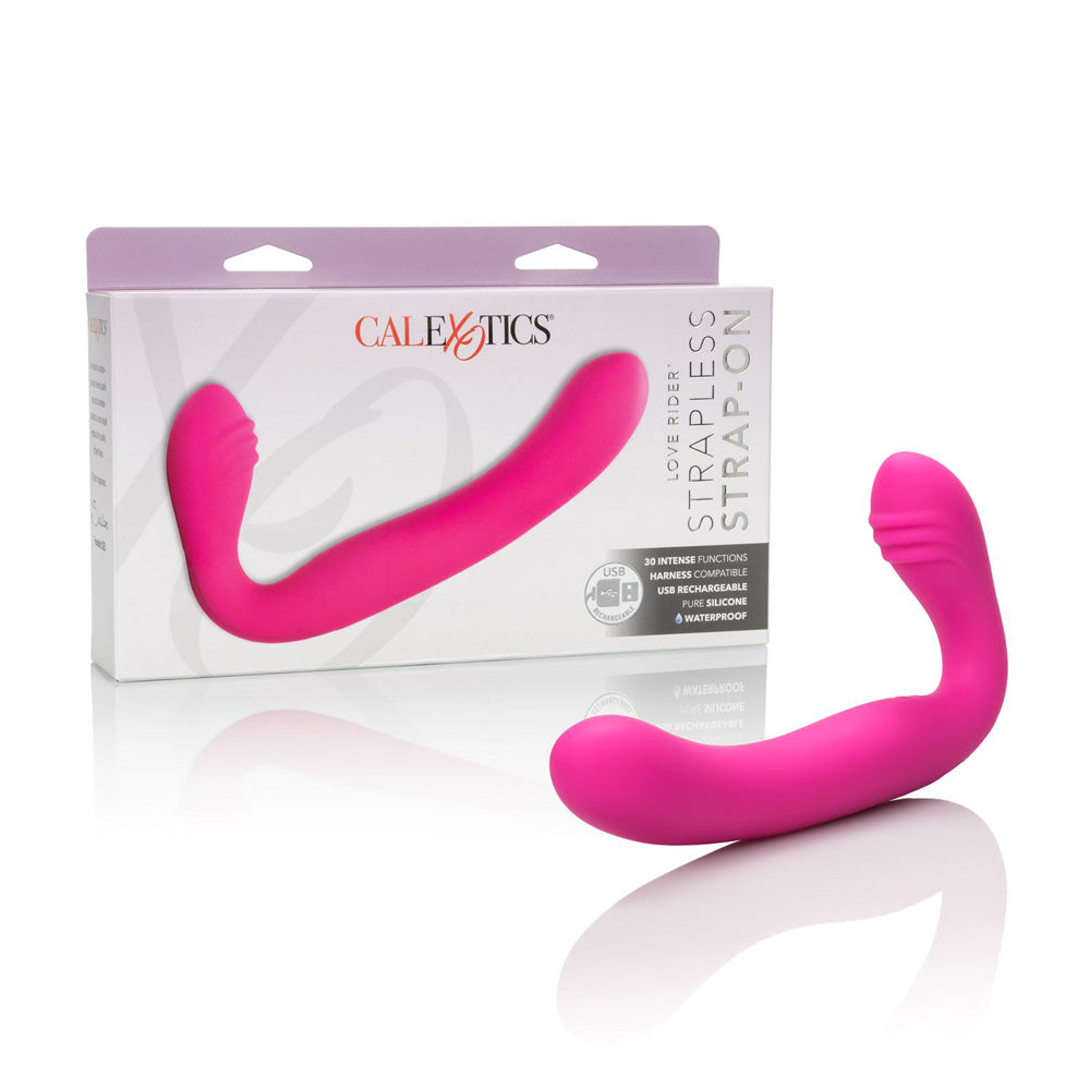 Rechargeable Silicone Love Rider Strapless Strap-On Pink | 716770083579 | Available at EroticWarehouse.com