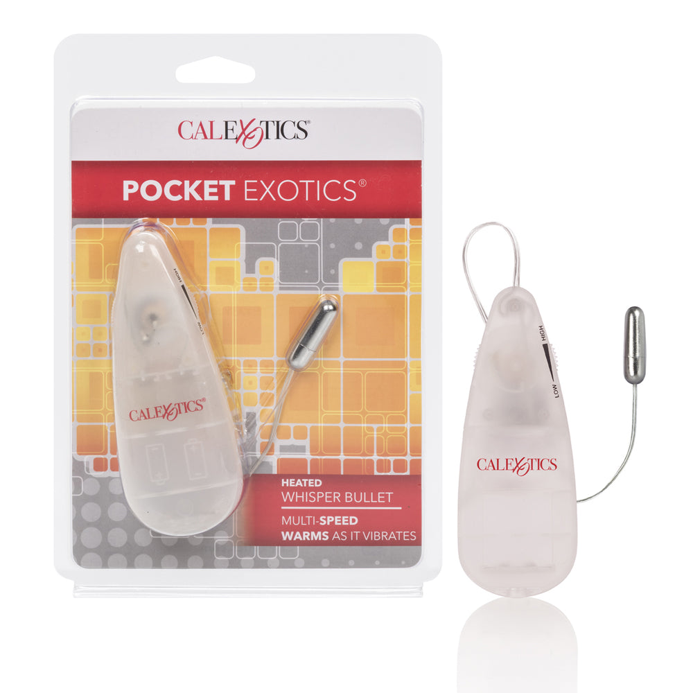 Pocket Exotics Heated Whisper Bullet Silver | 716770085412 | Available at EroticWarehouse.com