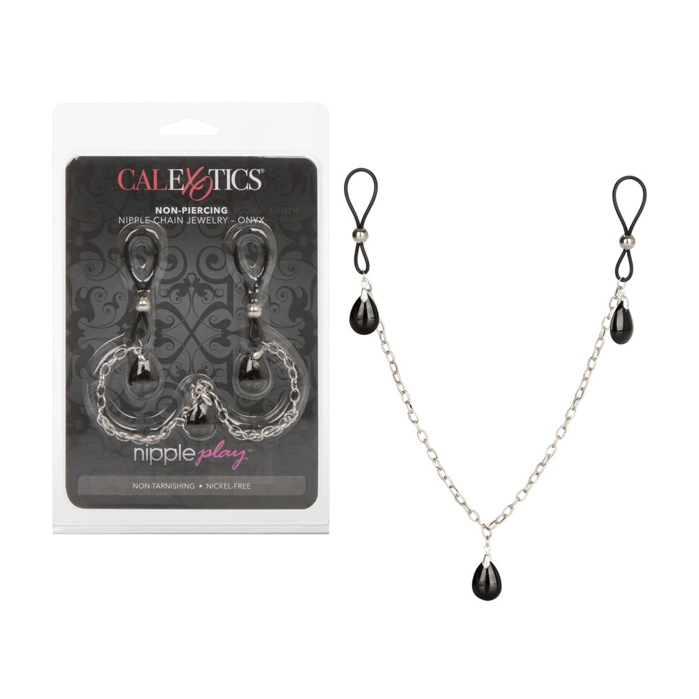 Nipple Play Non-Piercing Nipple Chain Jewelry Onyx | 716770086396 | Available at EroticWarehouse.com