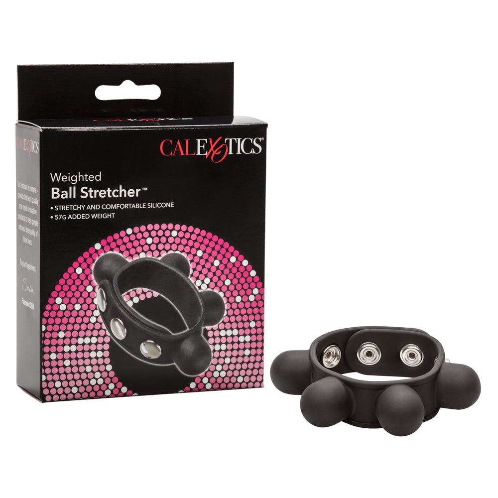 Silicone Weighted Ball Stretcher Black | 716770088451 | Available at EroticWarehouse.com
