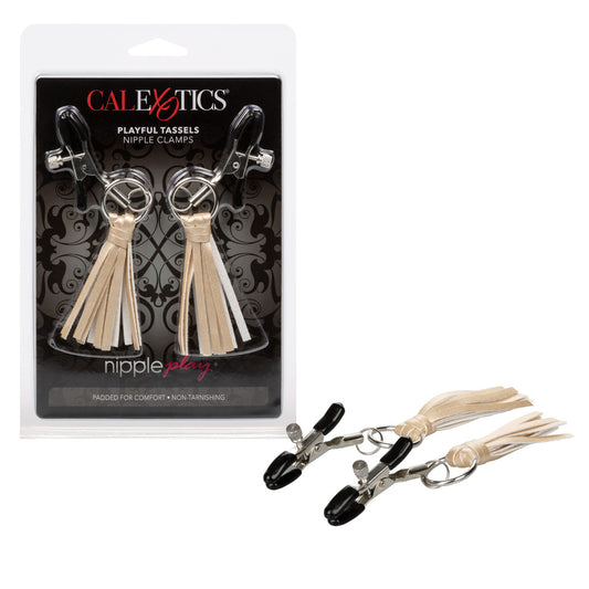 Nipple Play Playful Tassels Nipple Clamps Gold | 716770092274 | Available at EroticWarehouse.com