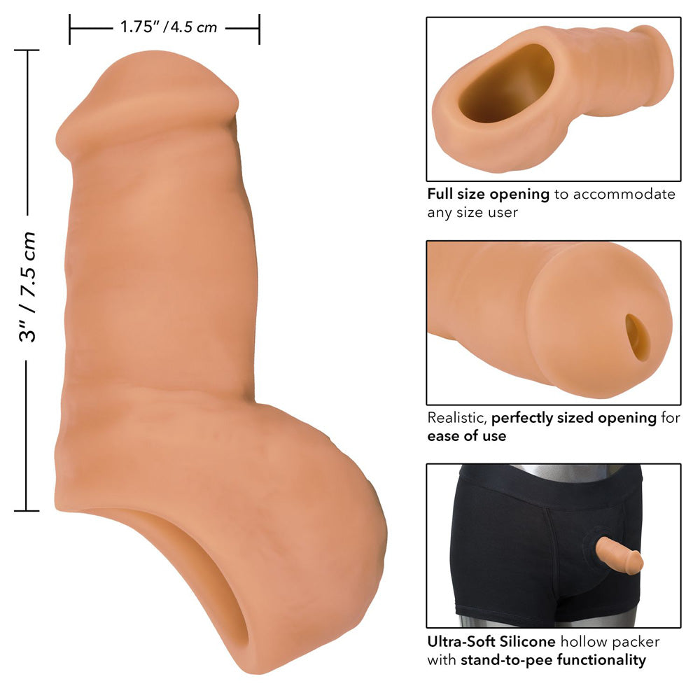 Packer Gear Ultra-Soft Silicone Stp Tan | 716770093691 | Available at EroticWarehouse.com