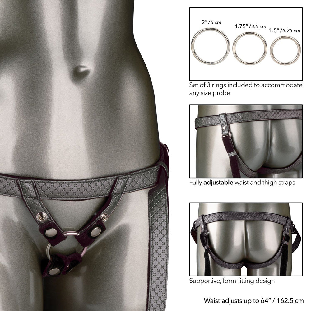 Her Royal Harness The Regal Duchess Pewter | 716770094537 | Available at EroticWarehouse.com